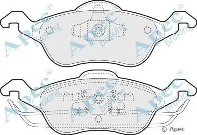 APEC BRAKING pad1034 -  Комплект тормозных колодок, дисковый тормоз